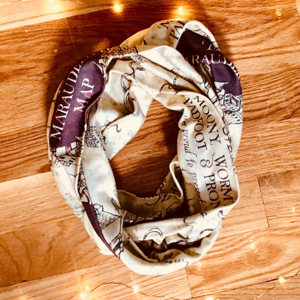 Harry Potter maurader’s map infinity scarf